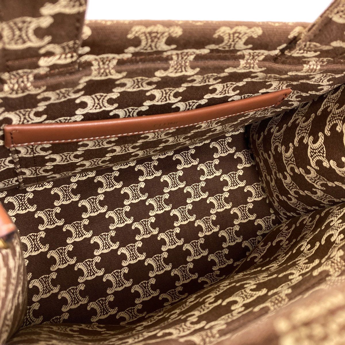 Celine Small Cabas Thais Triomphe 2-Way Handbag Canvas — view 5