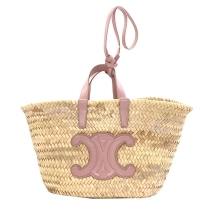 Celine Classic Panier Triomphe Basket Bag 2-Way Handbag Raffia