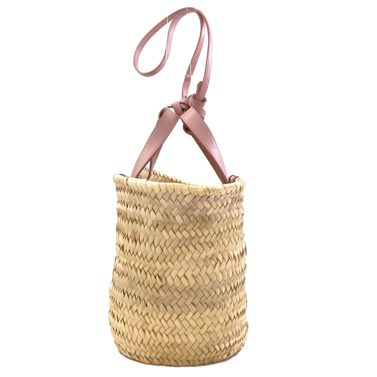 Celine Classic Panier Triomphe Basket Bag 2-Way Handbag Raffia — view 3