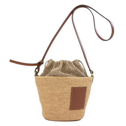 Loewe Slit Pochette Shoulder Bag Raffia
