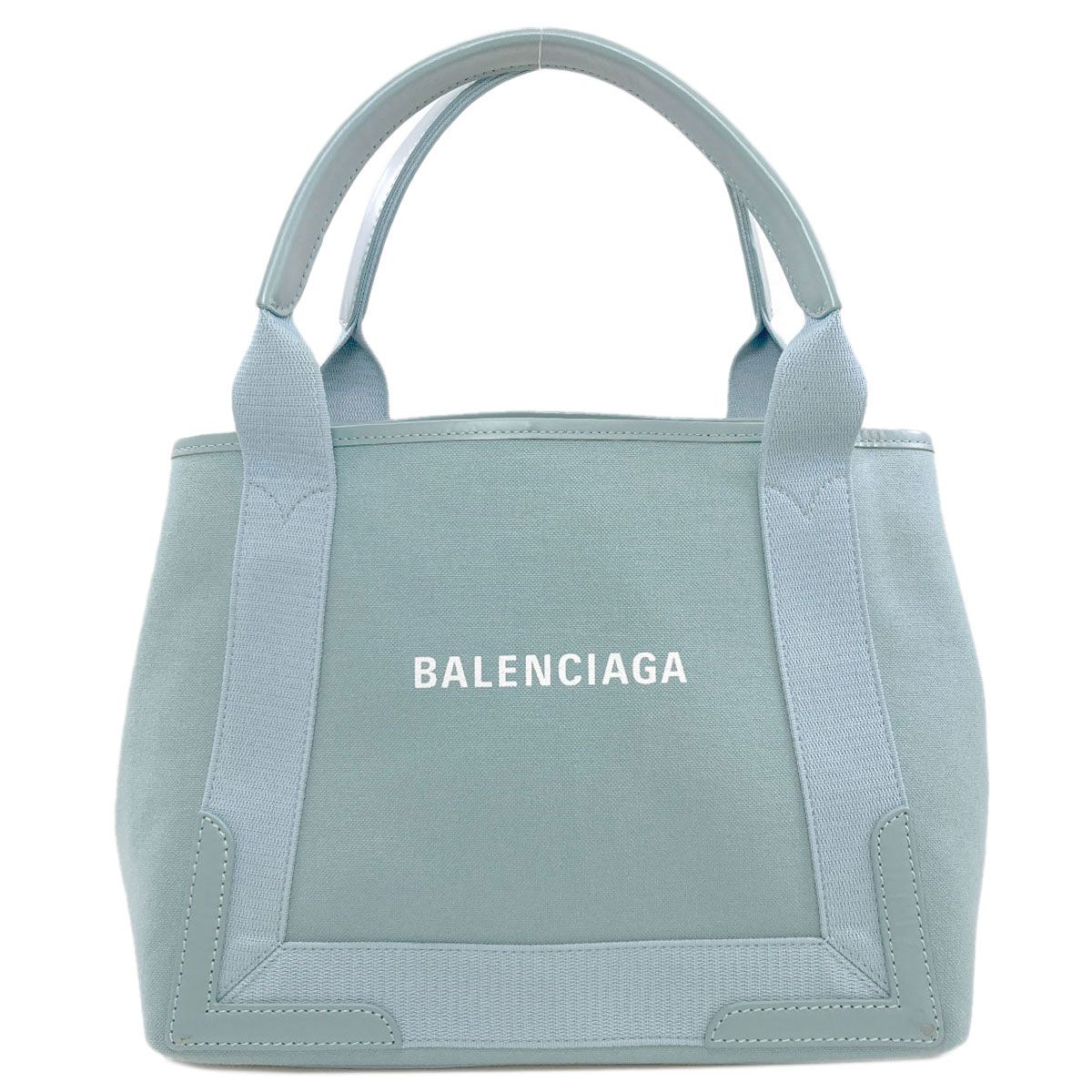 Balenciaga Navy Cabas Handbag Canvas