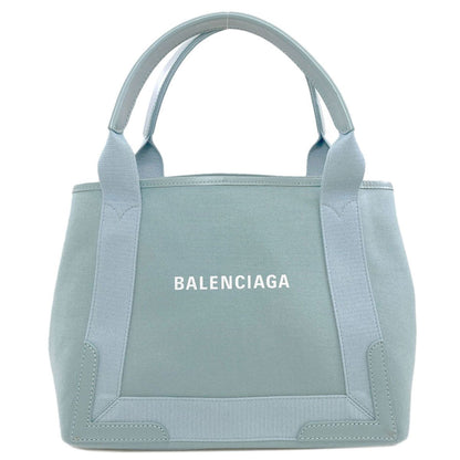 Balenciaga Navy Cabas Handbag Canvas