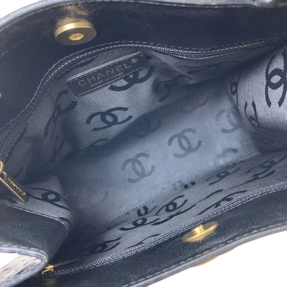Chanel Camellia Perforated Gold Handbag Patent — view 5