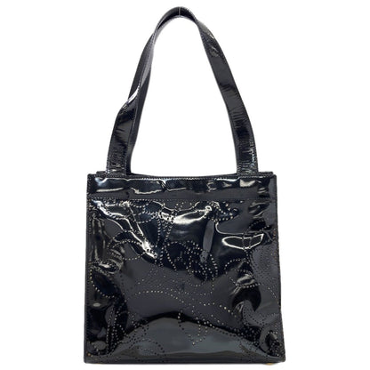 Chanel Camellia Perforated Gold Handbag Patent — view 2