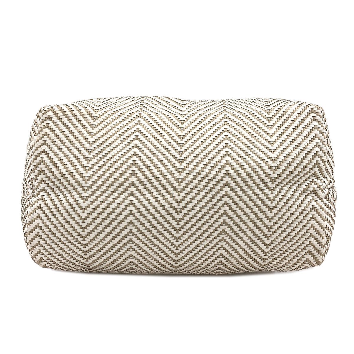 Hermes Cabas Chain Nye MM Silver Tote Leather Canvas — view 4