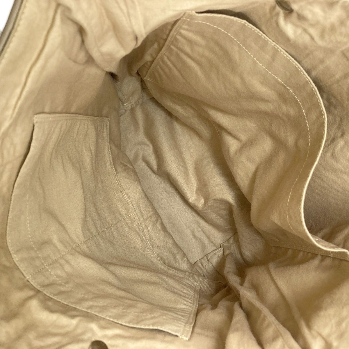 Hermes Cabas Chain Nye MM Silver Tote Leather Canvas — view 5