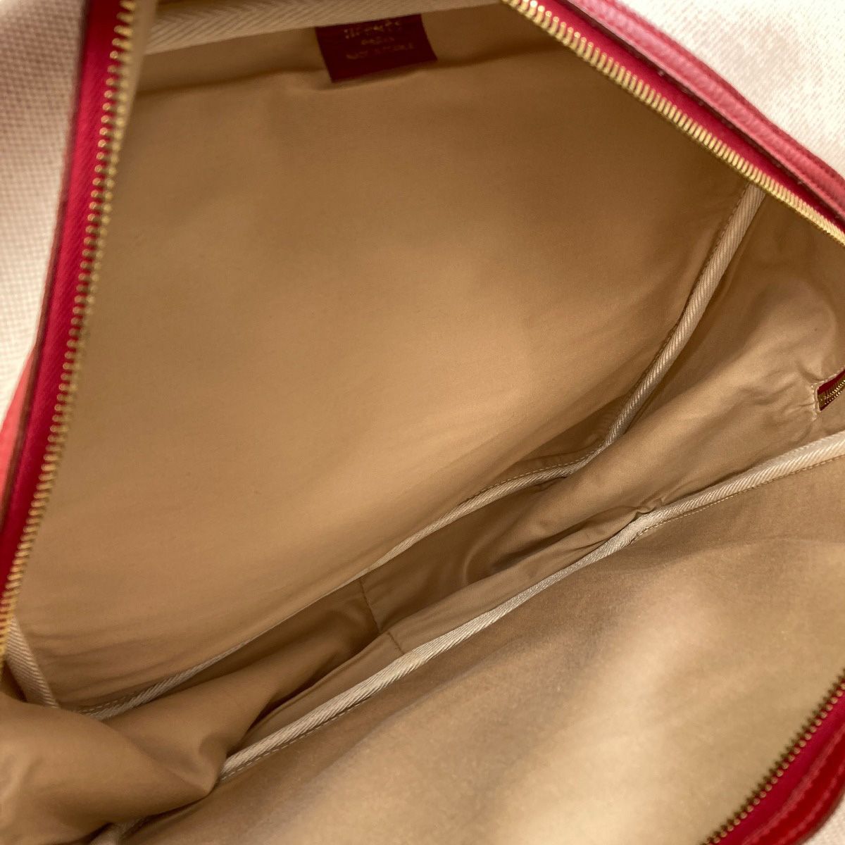 Hermes Victoria Gold Shoulder Bag Toile Leather — view 5