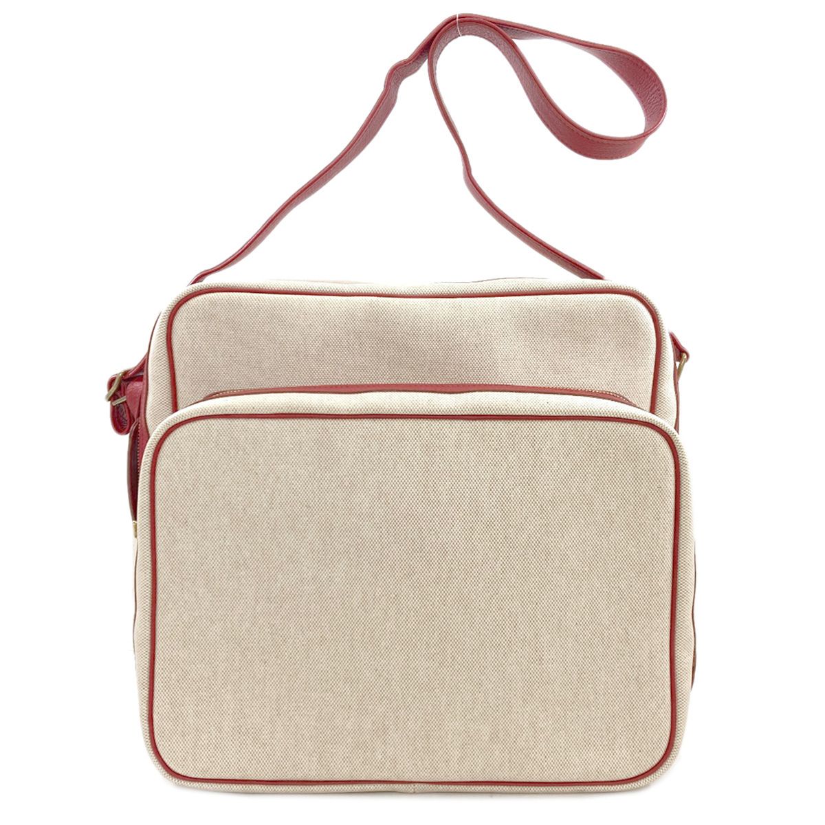 Hermes Victoria Gold Shoulder Bag Toile Leather