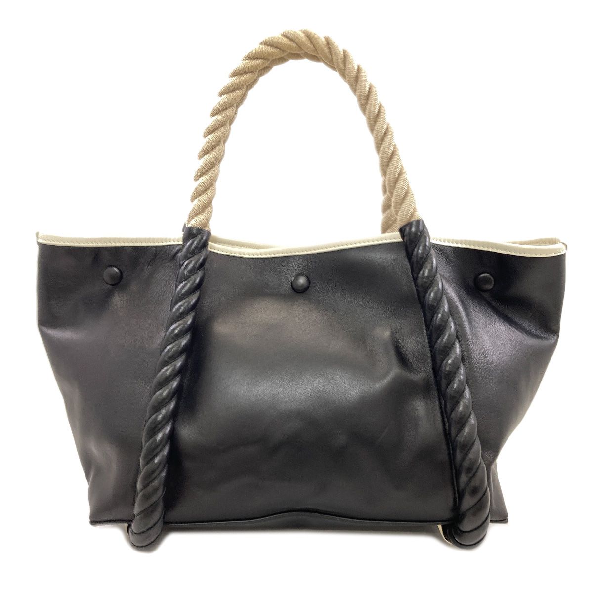Balenciaga Navy Cabas Rope Handle Tote Calfskin — view 2