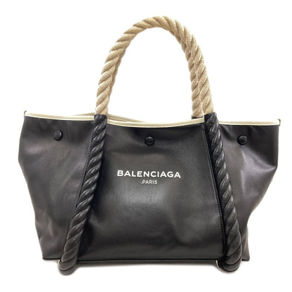 Balenciaga Navy Cabas Rope Handle Tote Calfskin