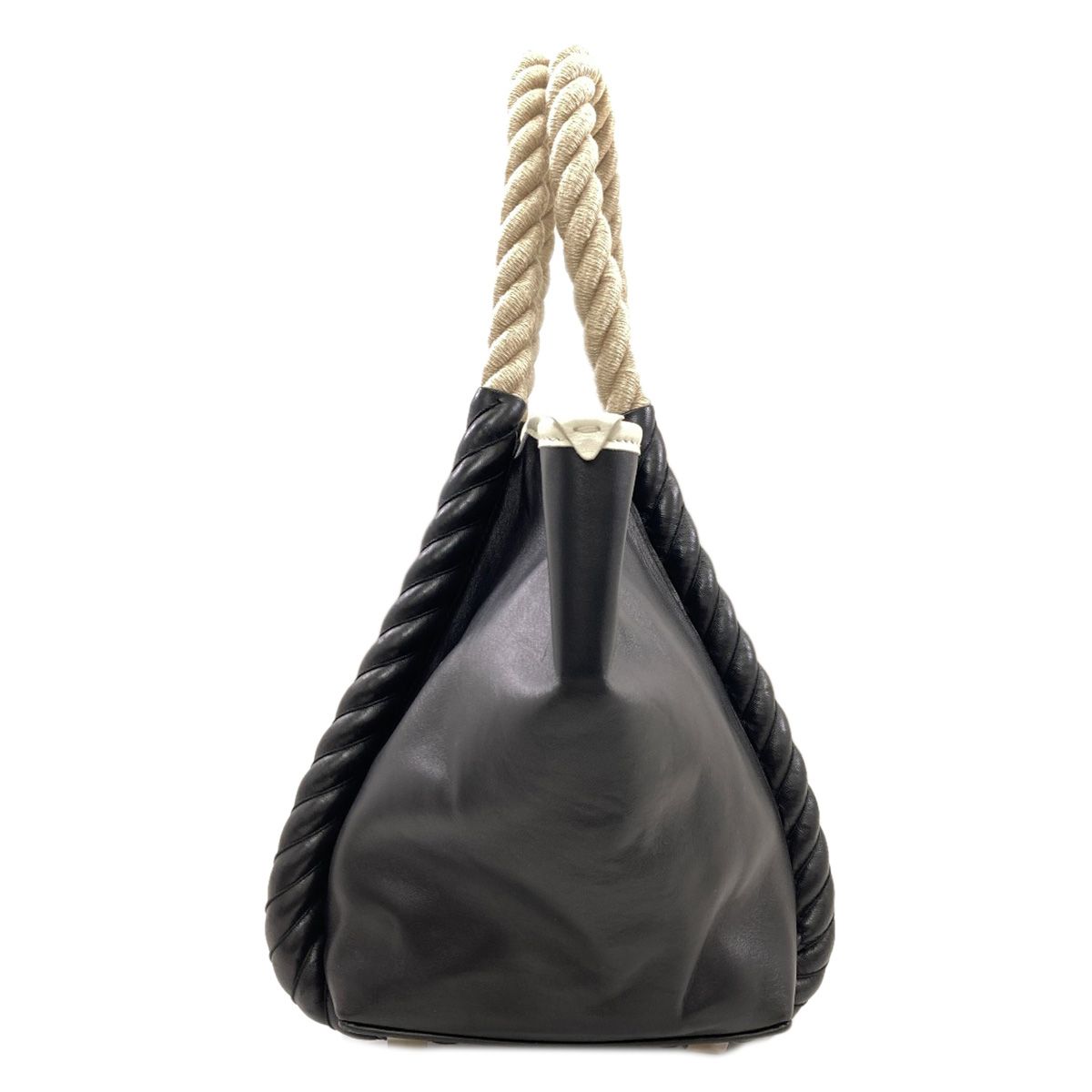 Balenciaga Navy Cabas Rope Handle Tote Calfskin — view 3