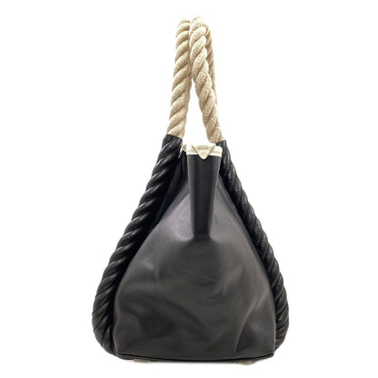 Balenciaga Navy Cabas Rope Handle Tote Calfskin — view 3