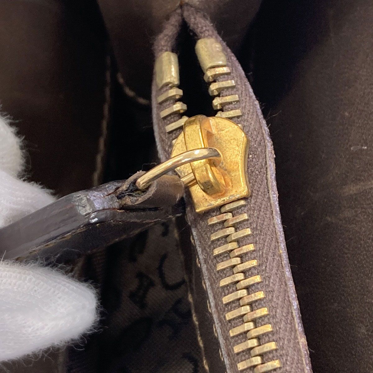 Celine C Macadam Handbag Canvas Leather — view 8