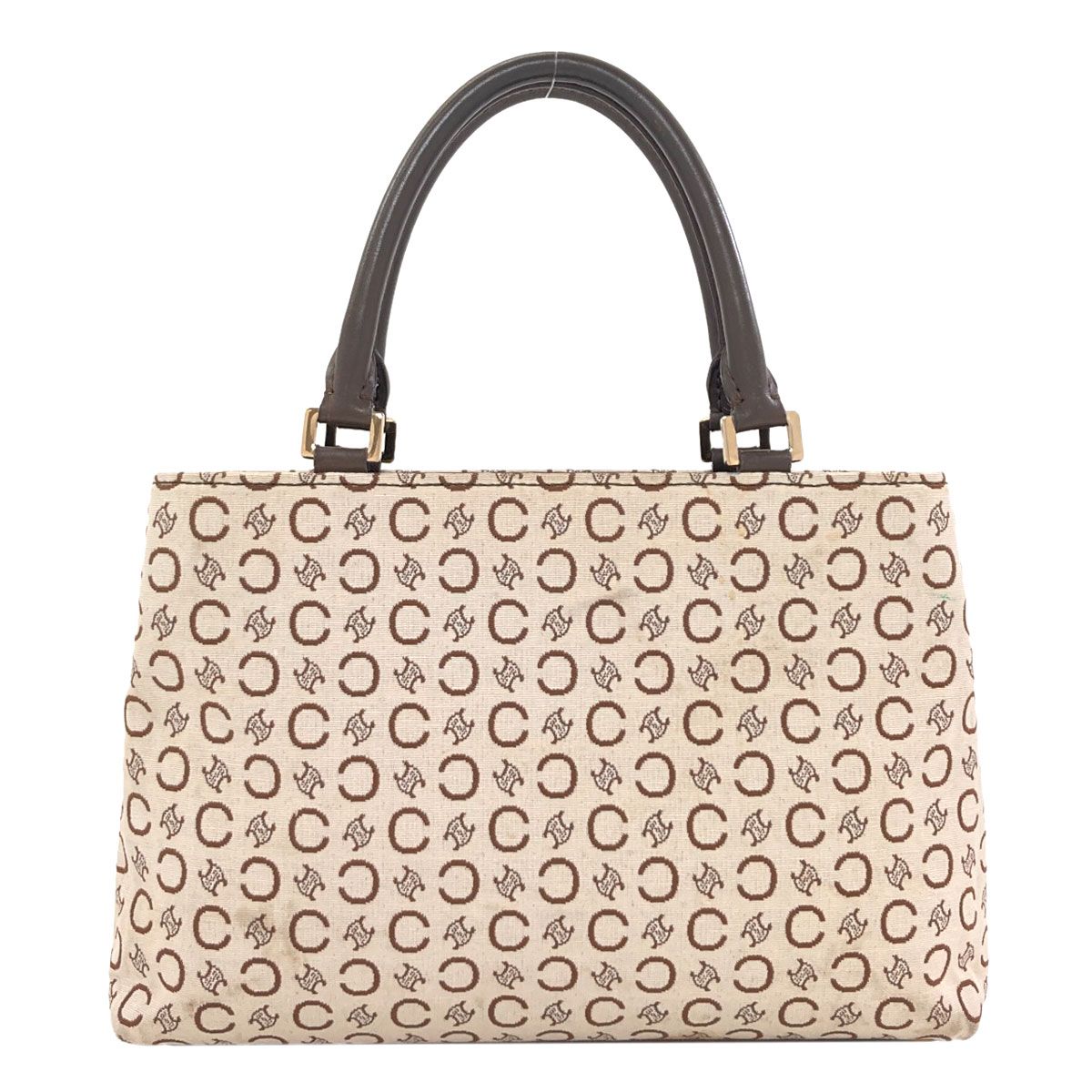 Celine C Macadam Handbag Canvas Leather — view 2