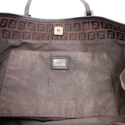 Fendi Zucchino Tote Canvas Leather — view 7