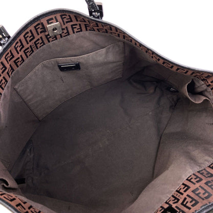 Fendi Zucchino Tote Canvas Leather — view 5