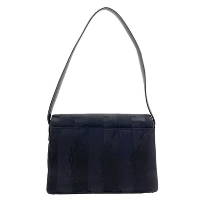 Saint Laurent Yves Logo Stripe Shoulder Bag Nylon Canvas — view 2