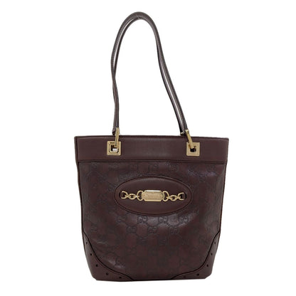 Gucci GG Signature Guccissima Horsebit Handbag Leather
