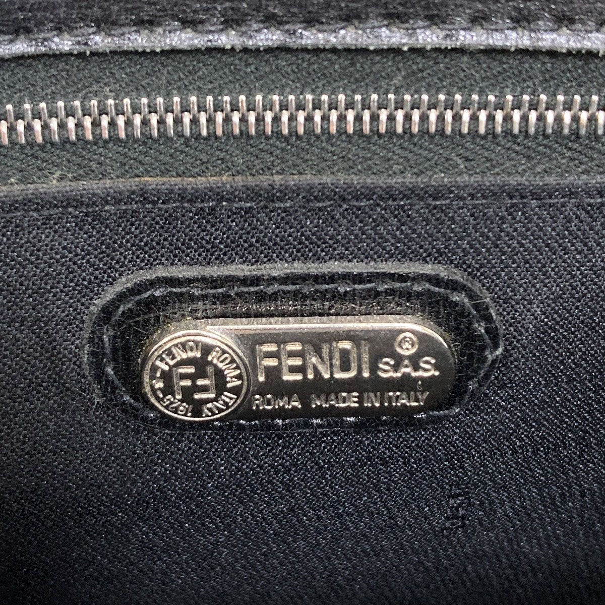 Fendi Logo Handbag Suede — view 6