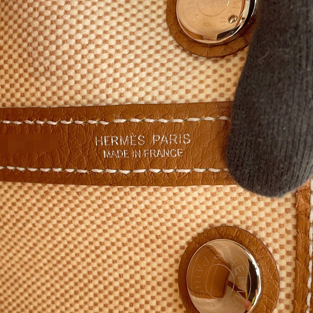 Hermes Tote Neo Garden 23 Party Gold Ecru Silver Toile H Negonda — view 6