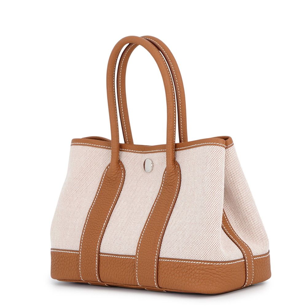 Hermes Tote Neo Garden 23 Party Gold Ecru Silver Toile H Negonda — view 2