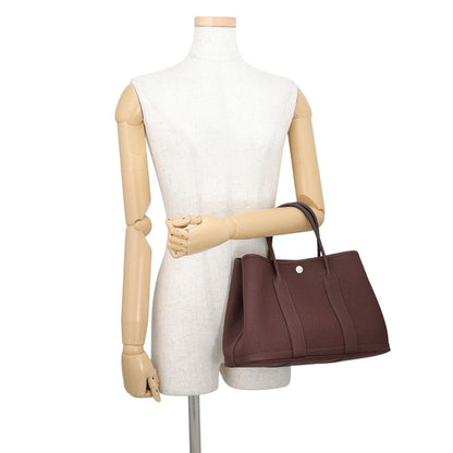 Hermes Tote Garden Party TPM Rouge Sellier Silver Negonda — view 4