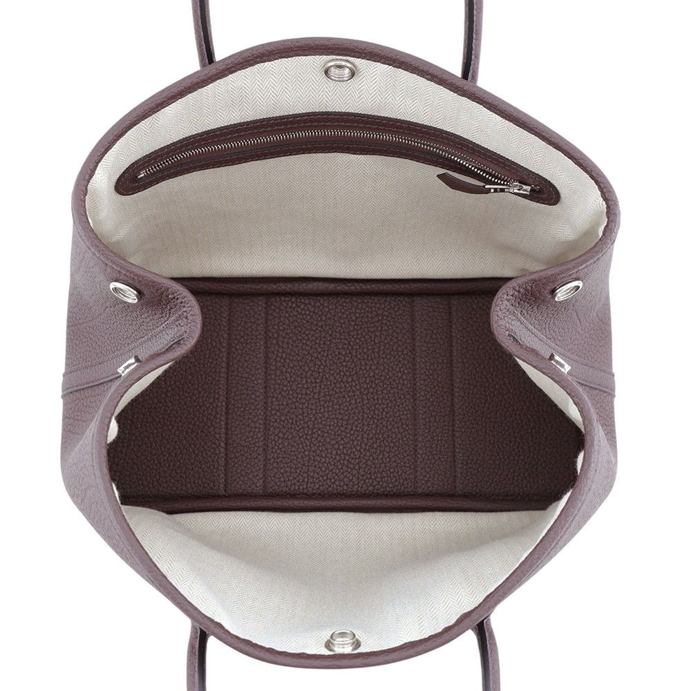 Hermes Tote Garden Party TPM Rouge Sellier Silver Negonda — view 5