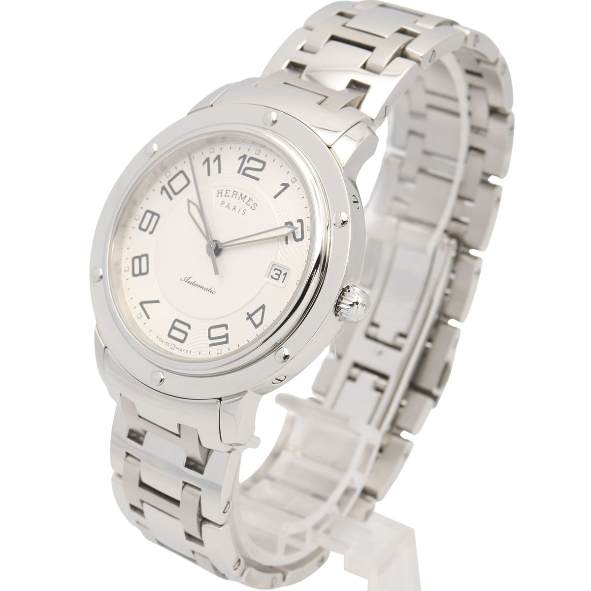 Hermes Watch Clipper Classic Silver Stainless Steel — view 2