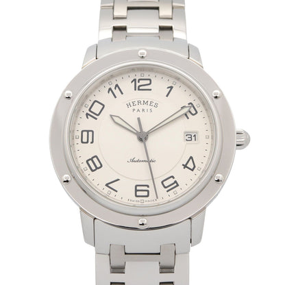 Hermes Watch Clipper Classic Silver Stainless Steel