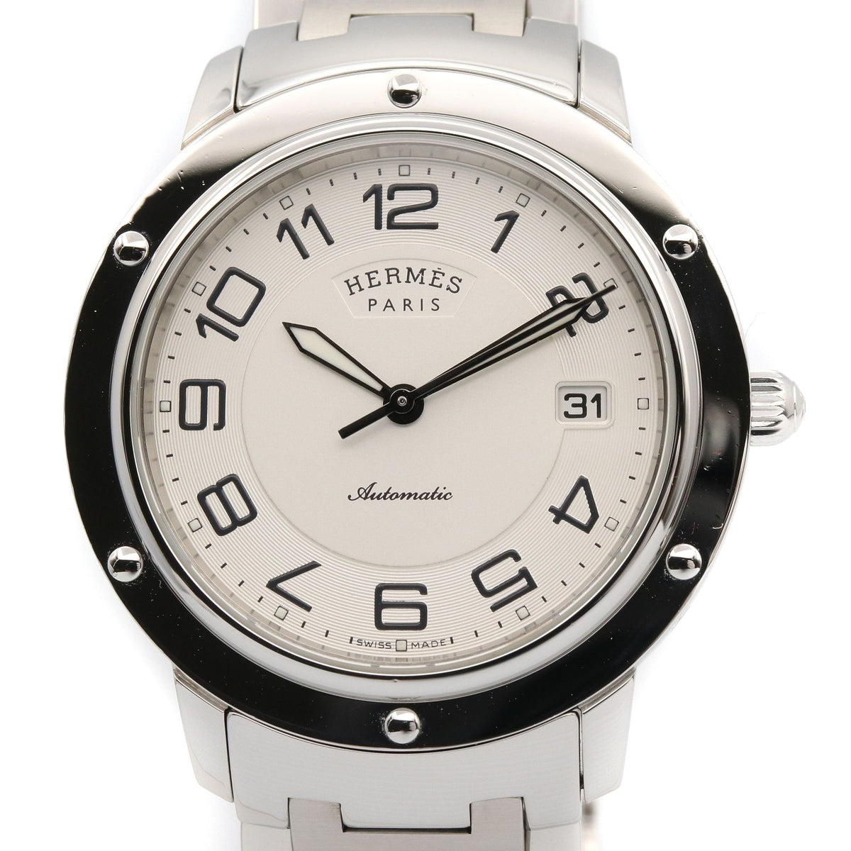 Hermes Watch Clipper Classic Silver Stainless Steel — view 3