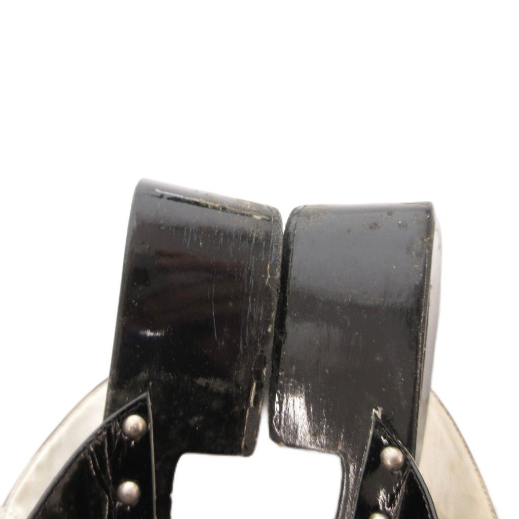 Gucci Sandals Horsebit Patent Black 7 — view 8