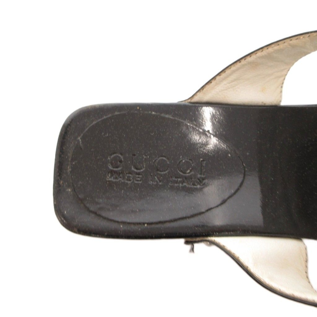 Gucci Sandals Horsebit Patent Black 7 — view 7