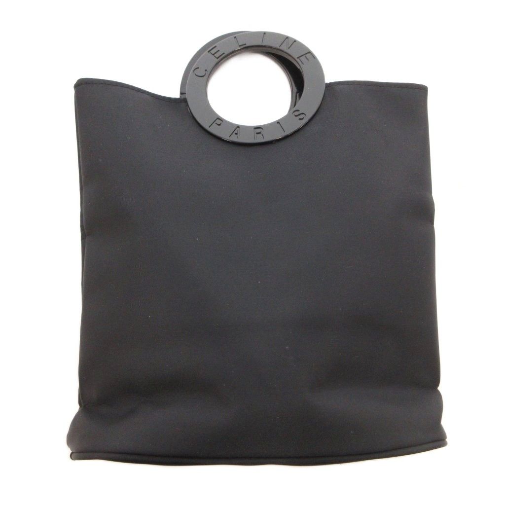 Celine Handbag Handle Logo Nylon Black — view 2