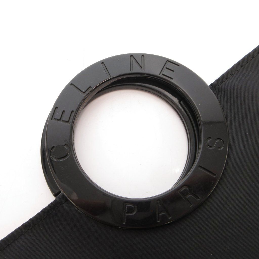 Celine Handbag Handle Logo Nylon Black — view 6