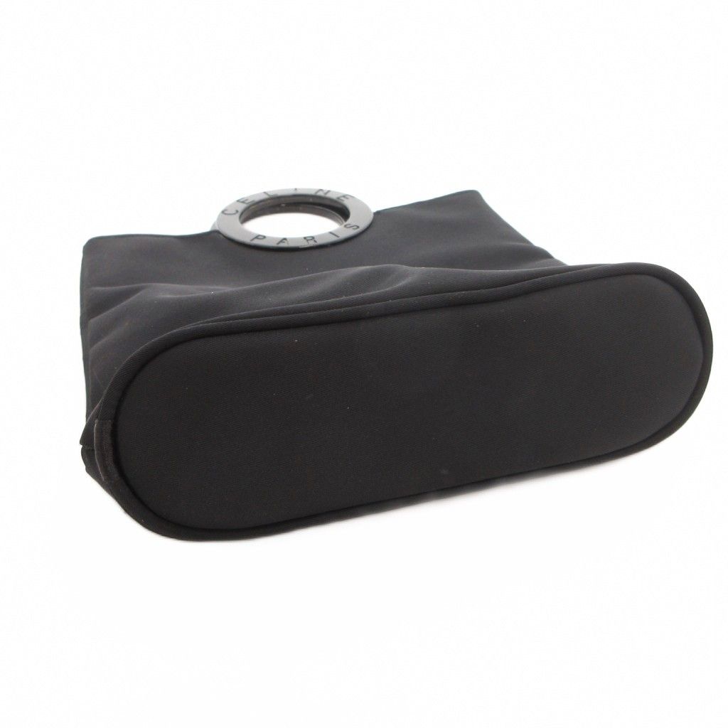 Celine Handbag Handle Logo Nylon Black — view 3