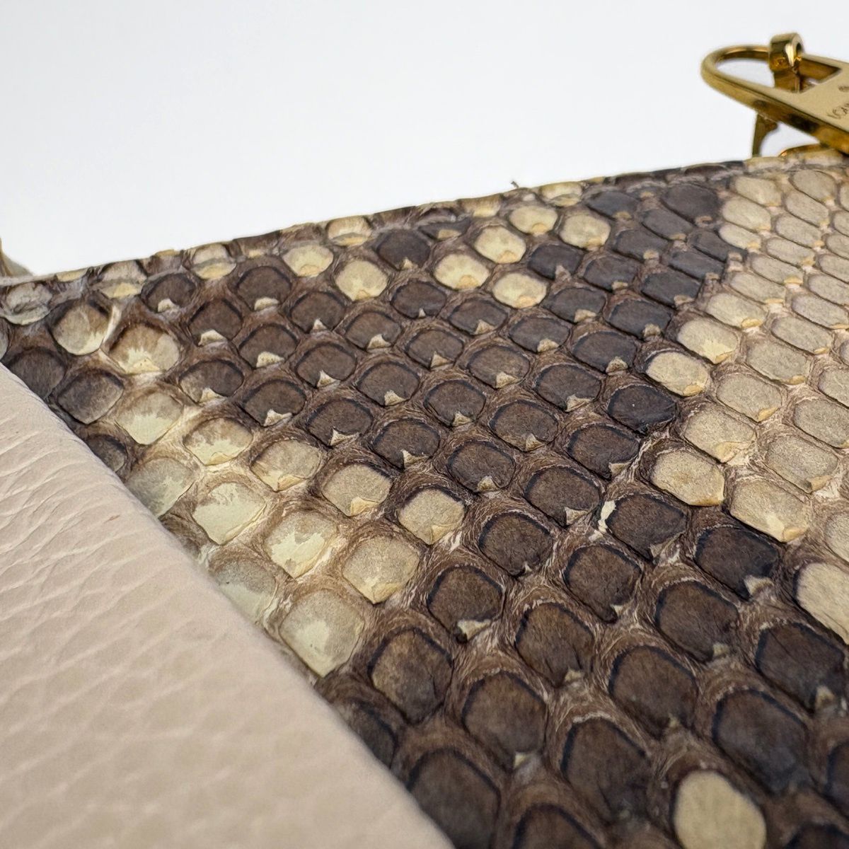 Louis Vuitton Tote BB Handbag 2-Way Exotic Monogram Empreinte Cream — view 8