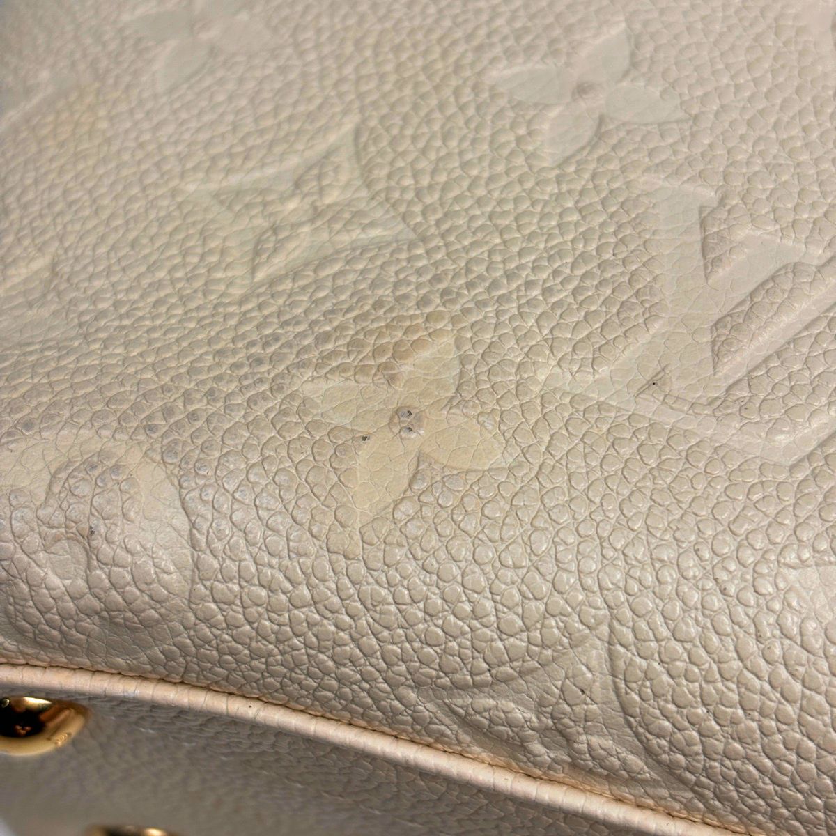 Louis Vuitton Tote BB Handbag 2-Way Exotic Monogram Empreinte Cream — view 7