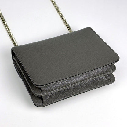 Gucci Shoulder Bag Interlocking G Leather Gray — view 2