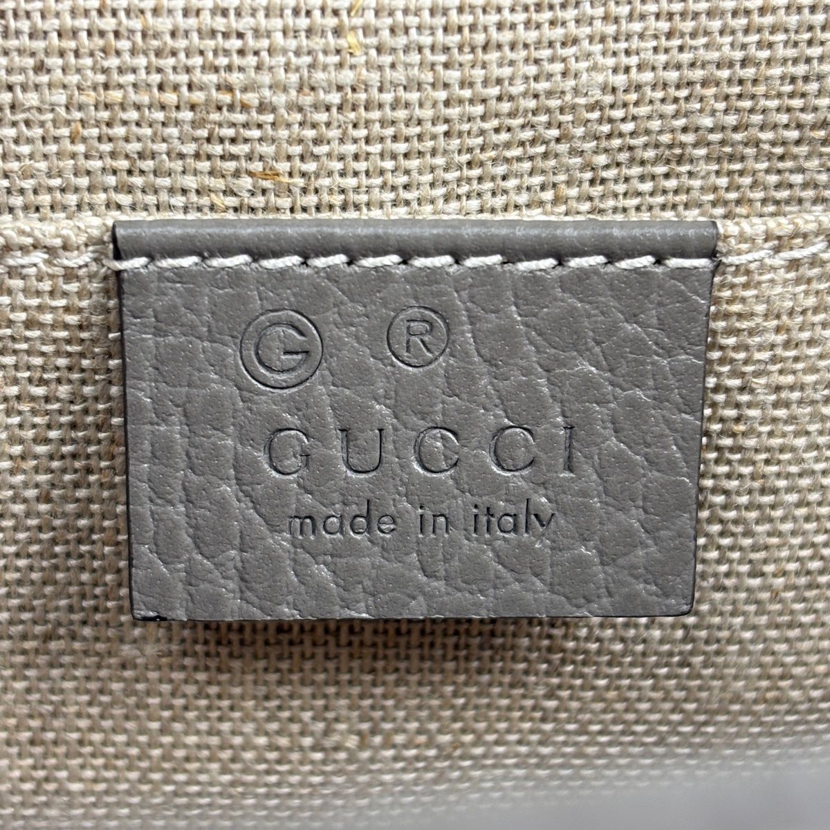 Gucci Shoulder Bag Interlocking G Leather Gray — view 8