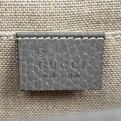 Gucci Shoulder Bag Interlocking G Leather Gray — view 8