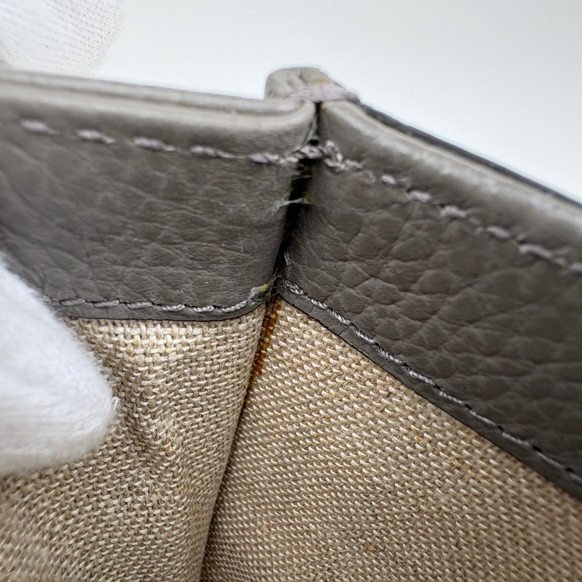 Gucci Shoulder Bag Interlocking G Leather Gray — view 7
