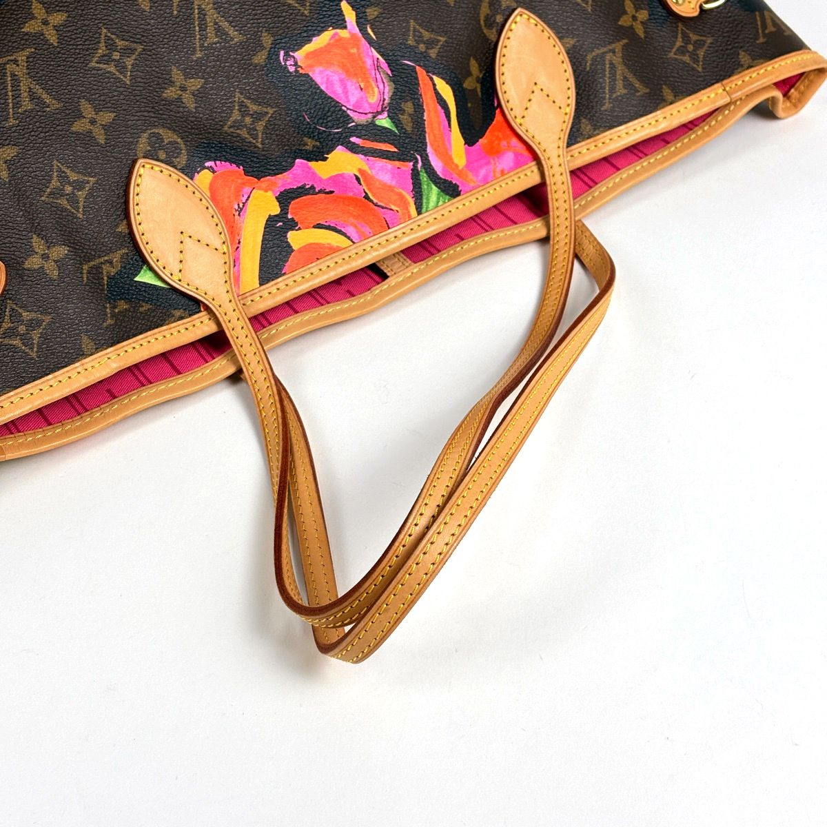 Louis Vuitton Neverfull MM Tote Shoulder Bag Monogram Rose Brown — view 7