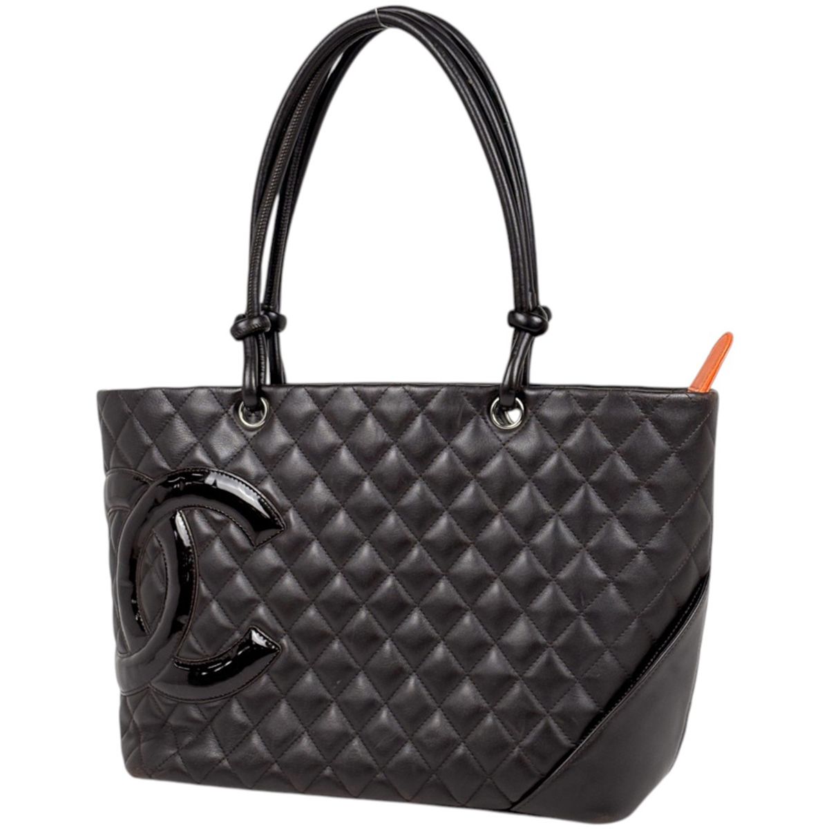 Chanel Tote Cambon Line Large Leather Brown