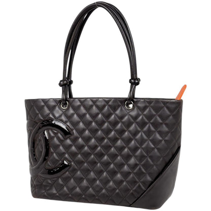 Chanel Tote Cambon Line Large Leather Brown