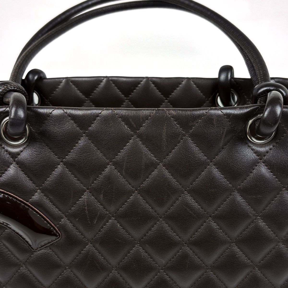 Chanel Tote Cambon Line Large Leather Brown — view 6