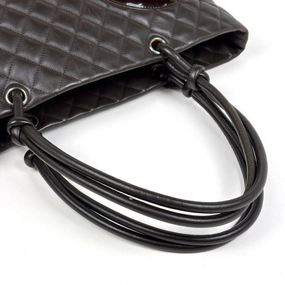 Chanel Tote Cambon Line Large Leather Brown — view 8