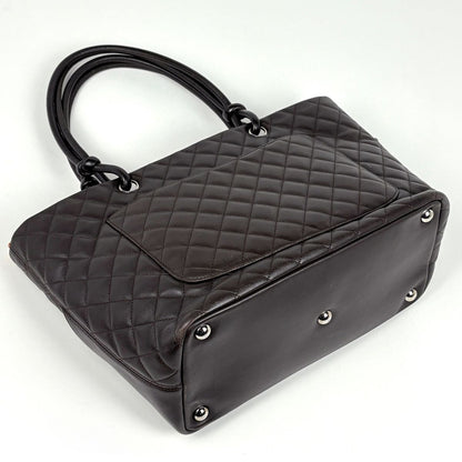 Chanel Tote Cambon Line Large Leather Brown — view 2