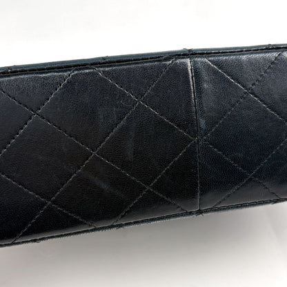 Chanel Shoulder Bag Quilted Single Flap CC Logo Leather Black — view 3