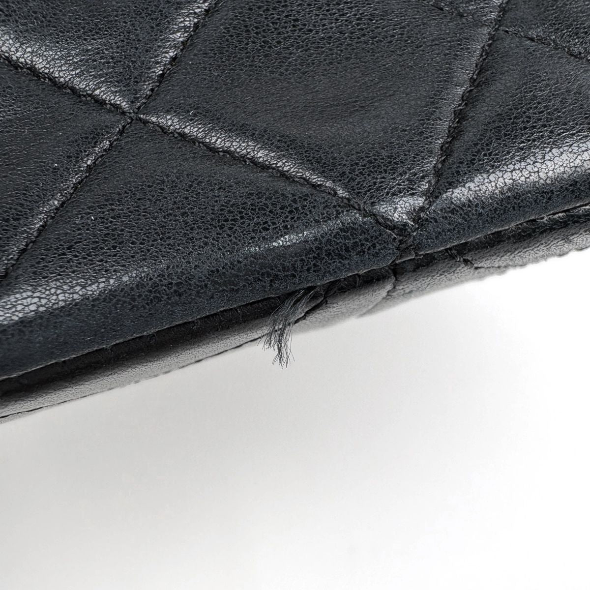 Chanel Shoulder Bag Quilted Single Flap CC Logo Leather Black — view 5