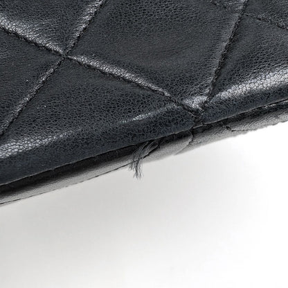 Chanel Shoulder Bag Quilted Single Flap CC Logo Leather Black — view 5